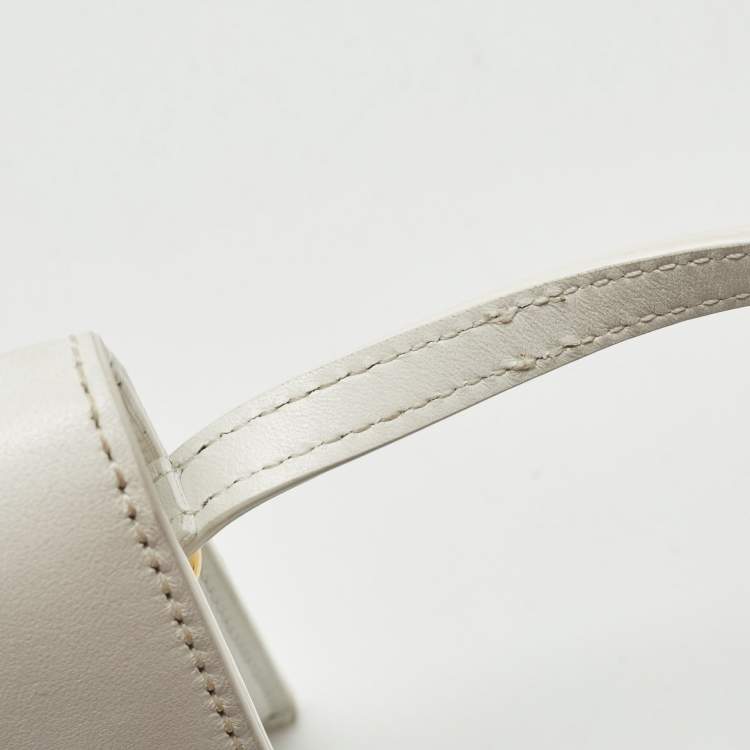 Pre Owned Jacquemus White Leather Le Bambino Long Shoulder Bag