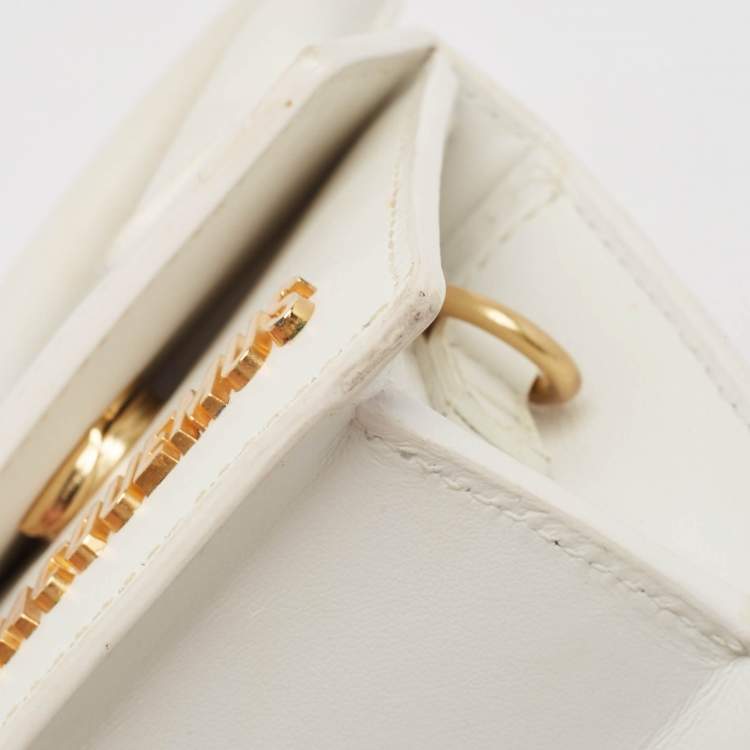 Pre Owned Jacquemus White Leather Mini Le Chiquito Top Handle Bag