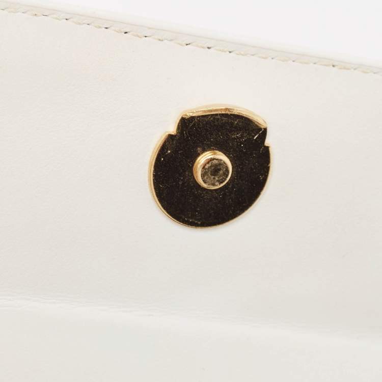 Pre Owned Jacquemus White Leather Mini Le Chiquito Top Handle Bag