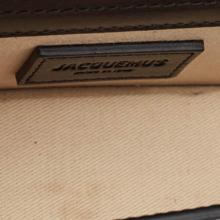 Pre Owned Jacquemus Black Leather Le Bambino Top Handle Bag