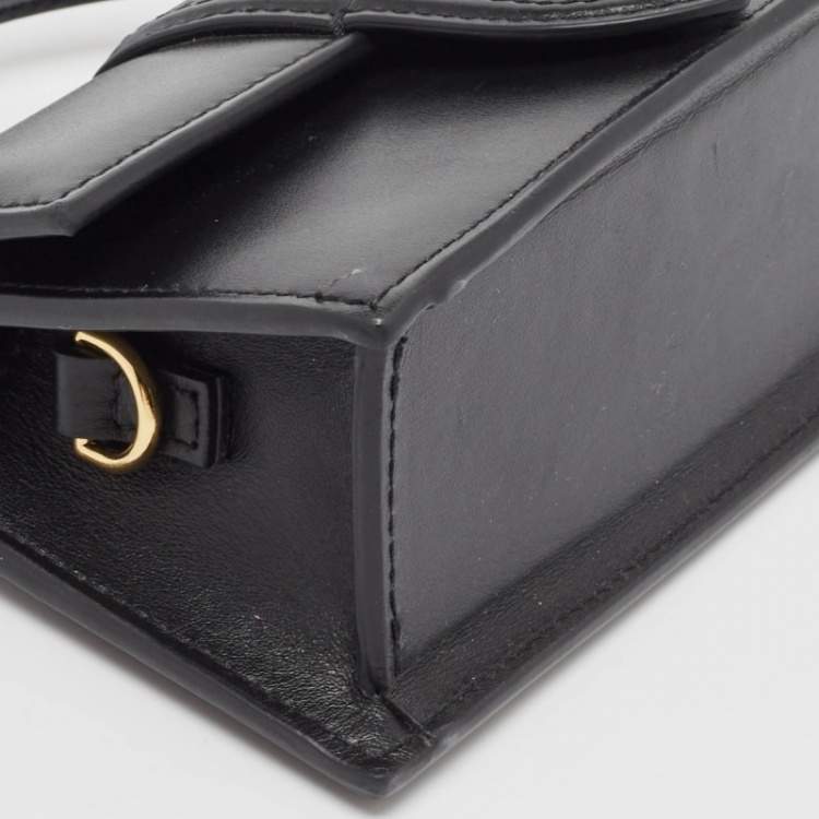 Pre Owned Jacquemus Black Leather Le Bambino Top Handle Bag