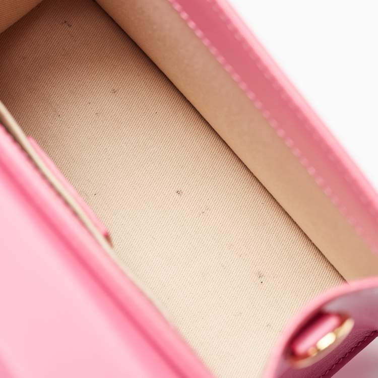 Pre Owned Jacquemus Pink Leather Grand Le Chiquito Top Handle Bag