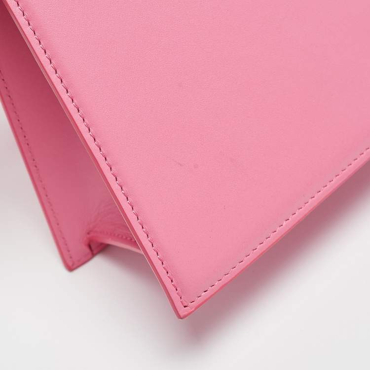 Pre Owned Jacquemus Pink Leather Grand Le Chiquito Top Handle Bag