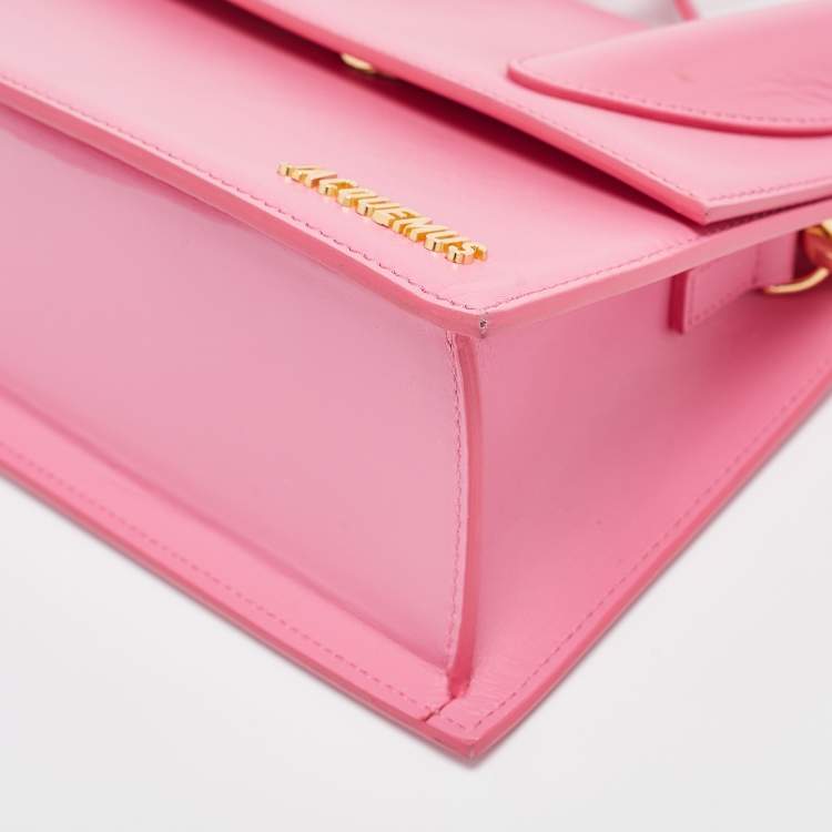 Pre Owned Jacquemus Pink Leather Grand Le Chiquito Top Handle Bag