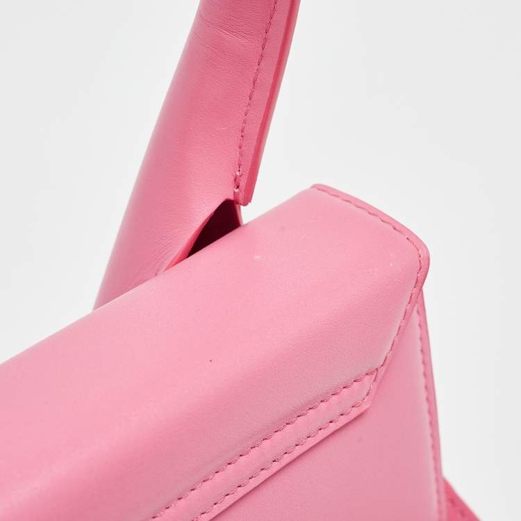 Pre Owned Jacquemus Pink Leather Grand Le Chiquito Top Handle Bag