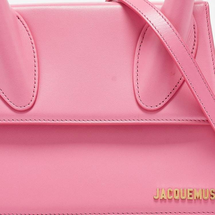 Pre Owned Jacquemus Pink Leather Grand Le Chiquito Top Handle Bag