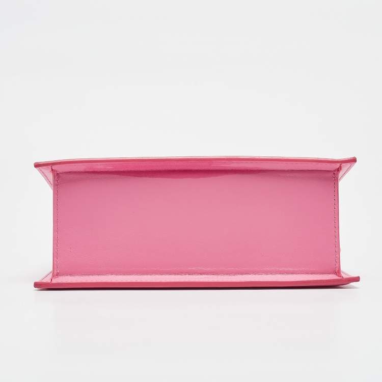 Pre Owned Jacquemus Pink Leather Grand Le Chiquito Top Handle Bag