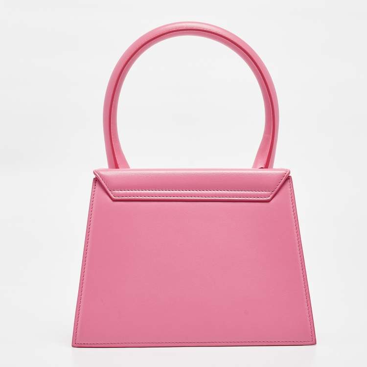 Pre Owned Jacquemus Pink Leather Grand Le Chiquito Top Handle Bag