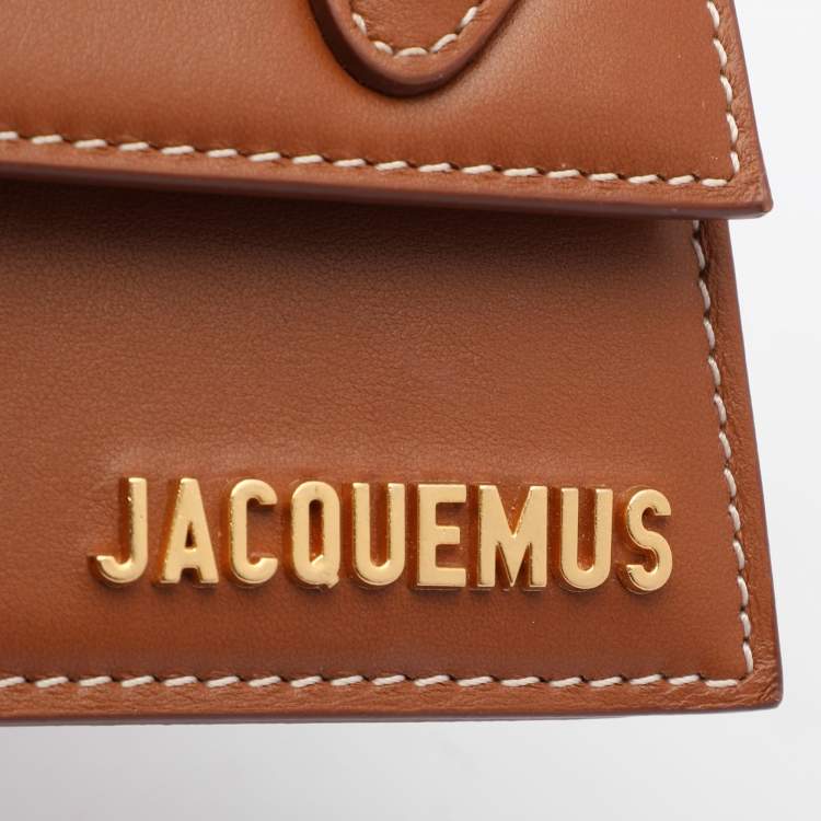 Pre Owned Jacquemus Brown Leather Mini Le Chiquito Top Handle Bag