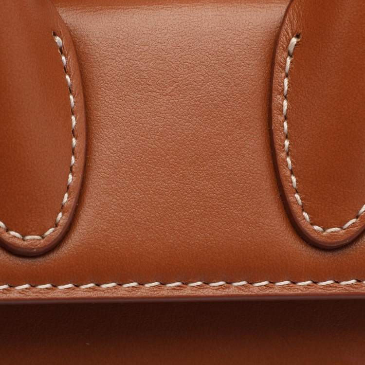 Pre Owned Jacquemus Brown Leather Mini Le Chiquito Top Handle Bag