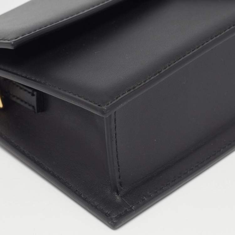 Pre Owned Jacquemus Black Leather Le Bambino Long Shoulder Bag