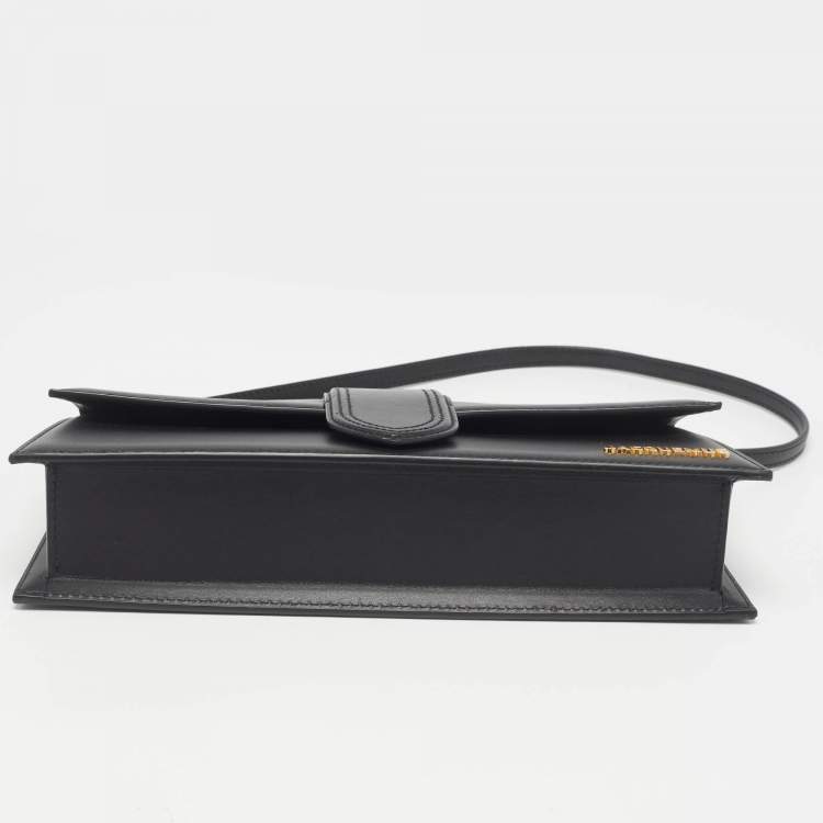 Pre Owned Jacquemus Black Leather Le Bambino Long Shoulder Bag