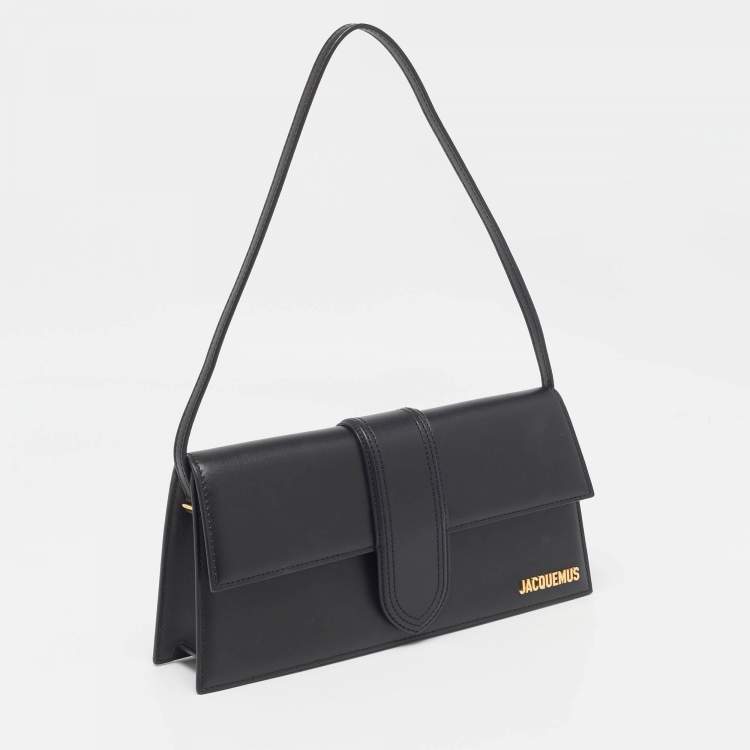 Pre Owned Jacquemus Black Leather Le Bambino Long Shoulder Bag