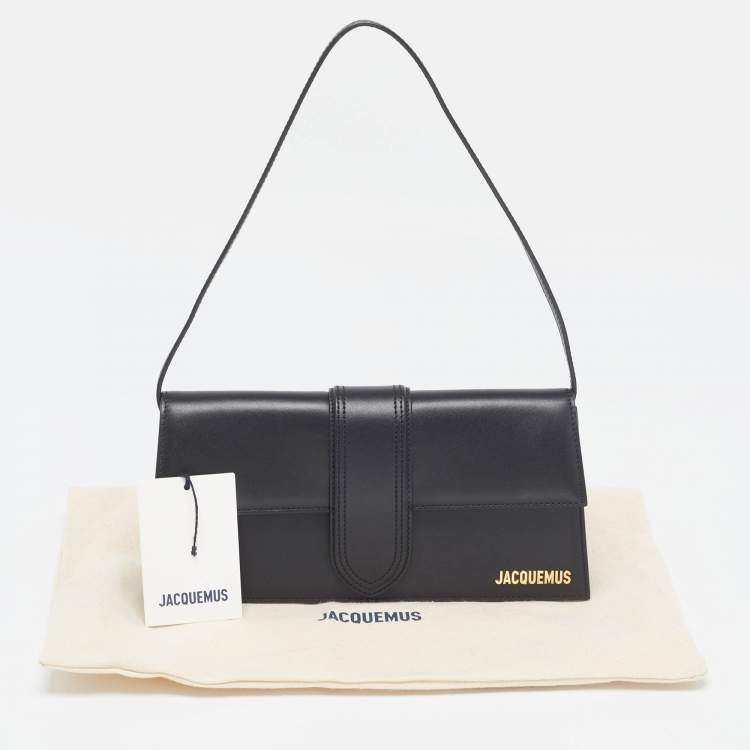 Pre Owned Jacquemus Black Leather Le Bambino Long Shoulder Bag