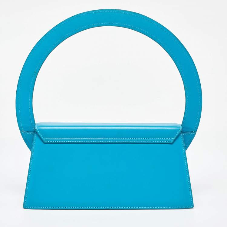 Pre Owned Jacquemus Blue Leather Le Sac Round Top Handle Bag