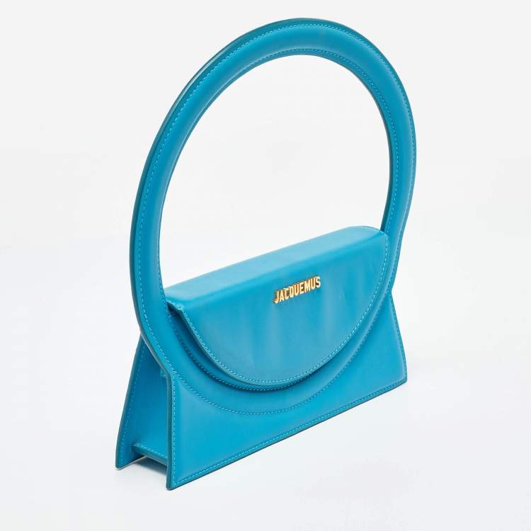 Pre Owned Jacquemus Blue Leather Le Sac Round Top Handle Bag