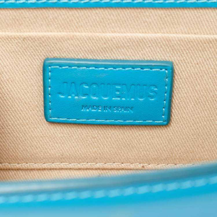 Pre Owned Jacquemus Blue Leather Le Sac Round Top Handle Bag