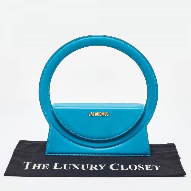 Pre Owned Jacquemus Blue Leather Le Sac Round Top Handle Bag