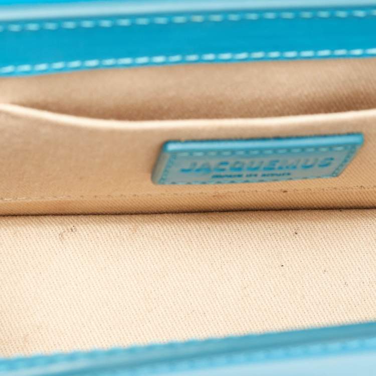 Pre Owned Jacquemus Blue Leather Le Sac Round Top Handle Bag