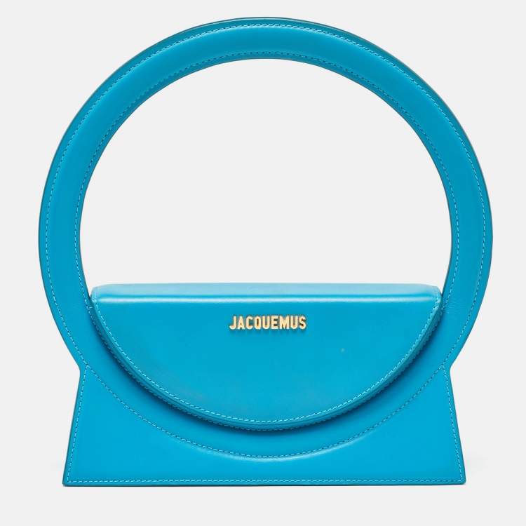 Pre Owned Jacquemus Blue Leather Le Sac Round Top Handle Bag