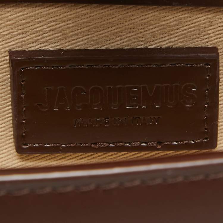 Pre Owned Jacquemus Dark Brown Leather Mini Le Bambino Top Handle Bag