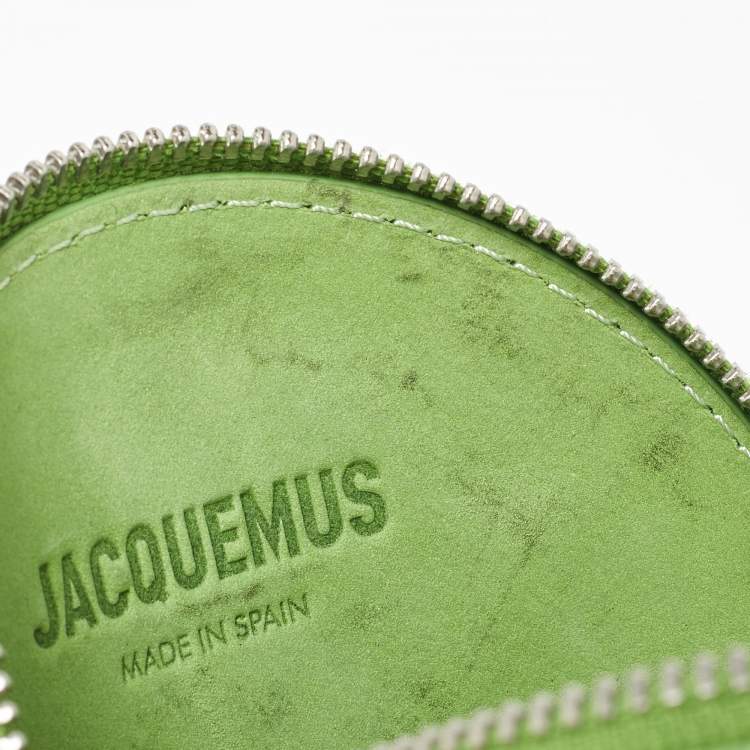 Pre Owned Jacquemus Green Suede Le Pitchou Coin Purse