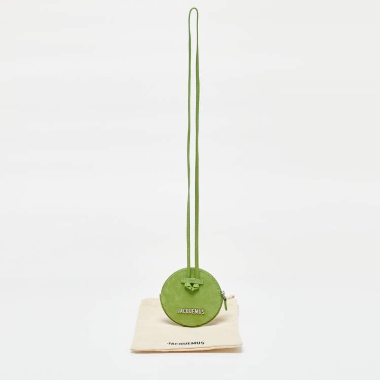 Pre Owned Jacquemus Green Suede Le Pitchou Coin Purse