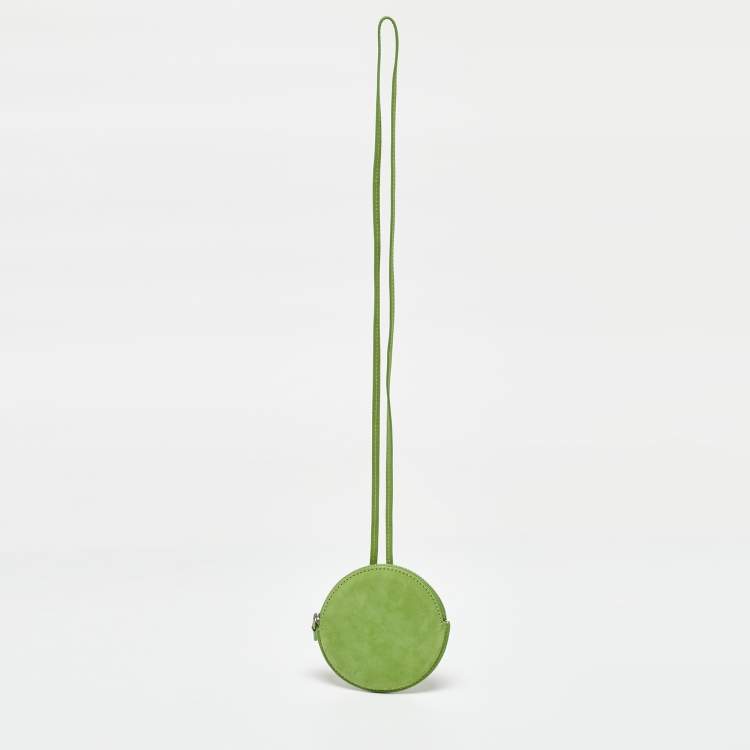 Pre Owned Jacquemus Green Suede Le Pitchou Coin Purse