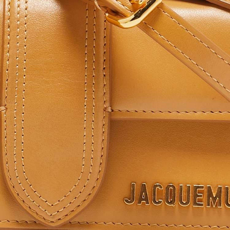 Pre Owned Jacquemus Tan Leather Mini Le Bambino Top Handle Bag