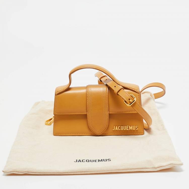 Pre Owned Jacquemus Tan Leather Mini Le Bambino Top Handle Bag