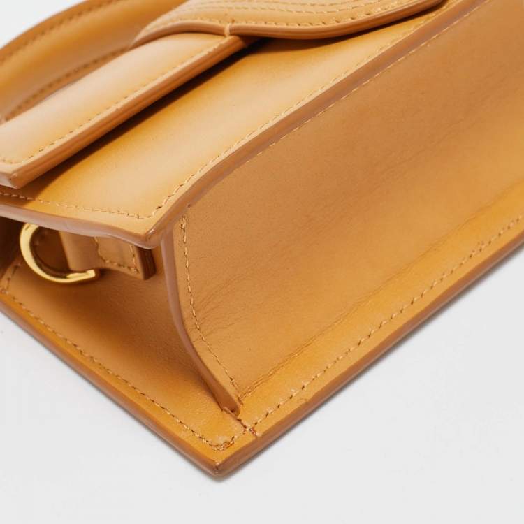 Pre Owned Jacquemus Tan Leather Mini Le Bambino Top Handle Bag