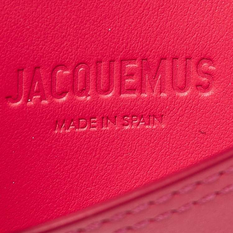 Pre Owned Jacquemus Pink Leather Le Porte Azur Crossbody Pouch