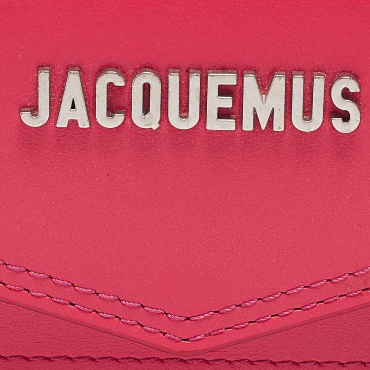 Pre Owned Jacquemus Pink Leather Le Porte Azur Crossbody Pouch