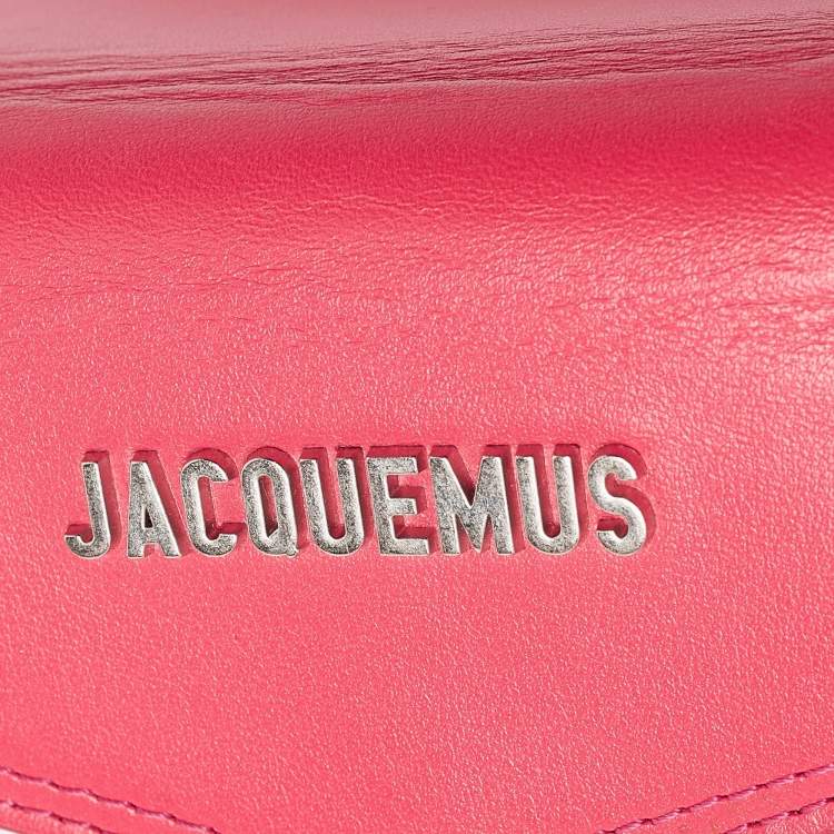 Pre Owned Jacquemus Pink Leather Le Porte Azur Crossbody Pouch