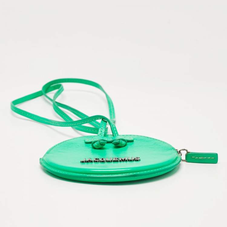 Pre Owned Jacquemus Green Leather Le Pitchou Coin Purse