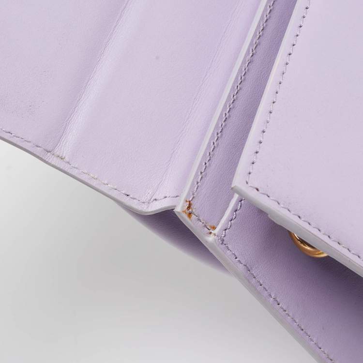 Pre Owned Jacquemus Purple Leather Grand Le Chiquito Top Handle Bag