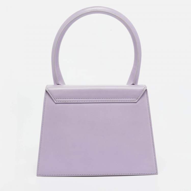 Pre Owned Jacquemus Purple Leather Grand Le Chiquito Top Handle Bag
