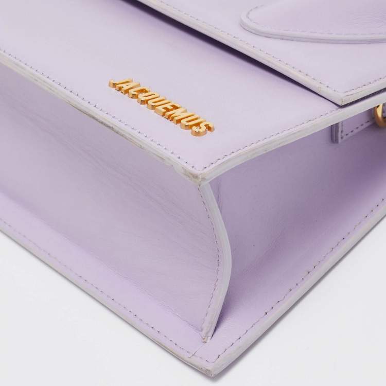 Pre Owned Jacquemus Purple Leather Grand Le Chiquito Top Handle Bag