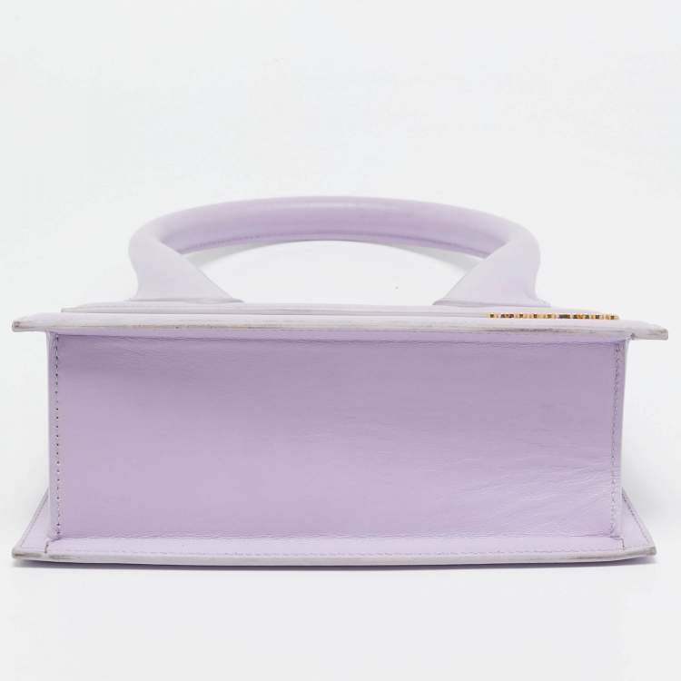 Pre Owned Jacquemus Purple Leather Grand Le Chiquito Top Handle Bag