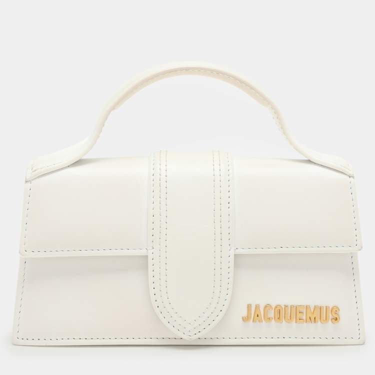 Pre Owned Jacquemus White Leather Le Bambino Top Handle Bag