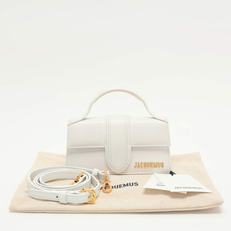 Pre Owned Jacquemus White Leather Le Bambino Top Handle Bag