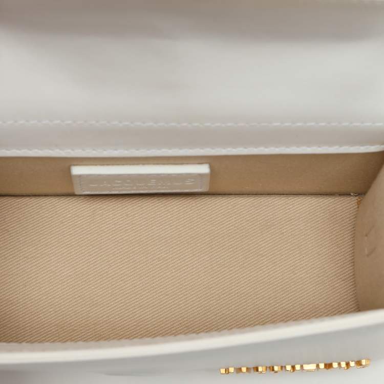 Pre Owned Jacquemus White Leather Le Bambino Top Handle Bag