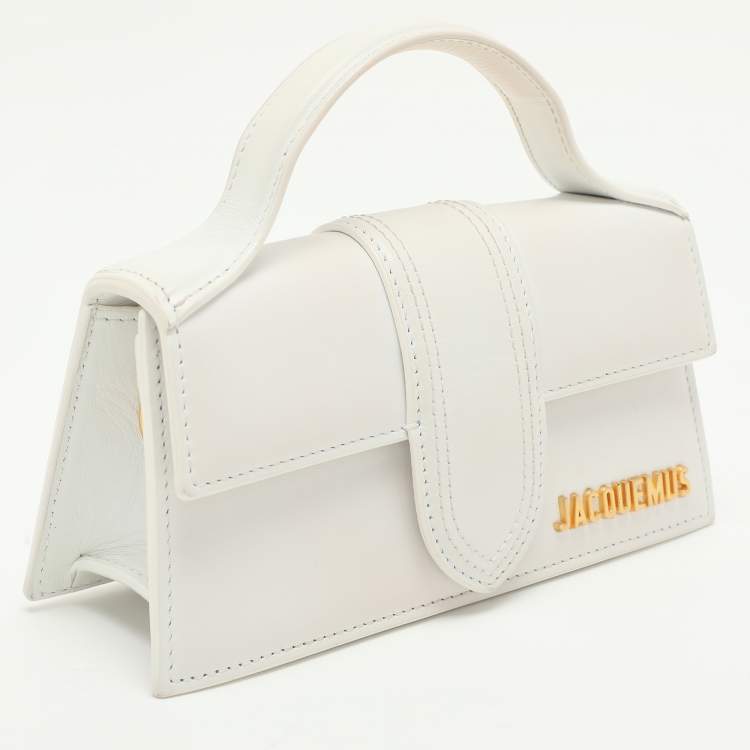 Pre Owned Jacquemus White Leather Le Bambino Top Handle Bag