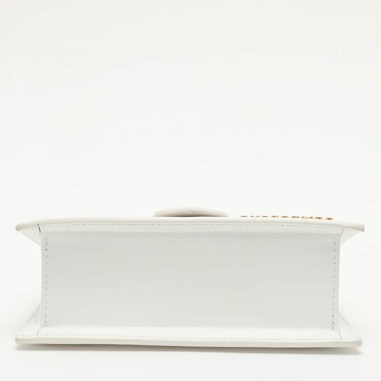 Pre Owned Jacquemus White Leather Le Bambino Top Handle Bag