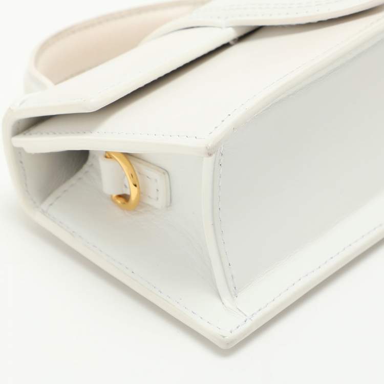 Pre Owned Jacquemus White Leather Le Bambino Top Handle Bag