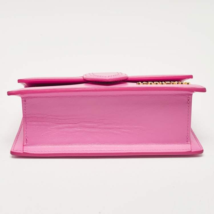 Pre Owned Jacquemus Pink Leather Le Bambino Top Handle Bag