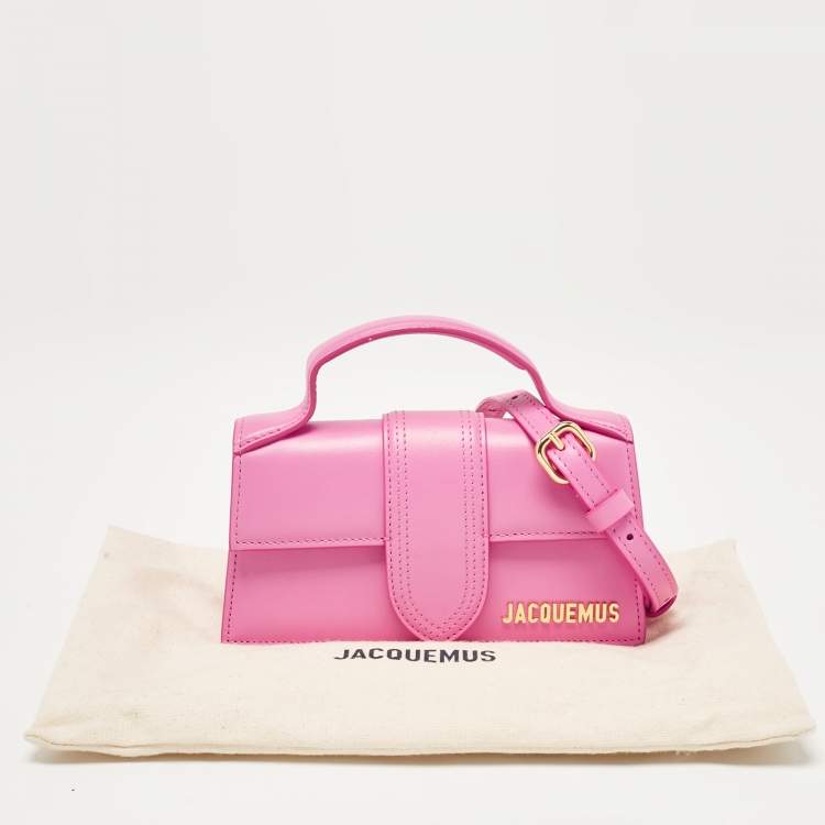 Pre Owned Jacquemus Pink Leather Le Bambino Top Handle Bag