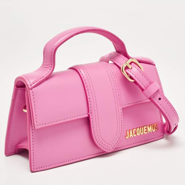 Pre Owned Jacquemus Pink Leather Le Bambino Top Handle Bag