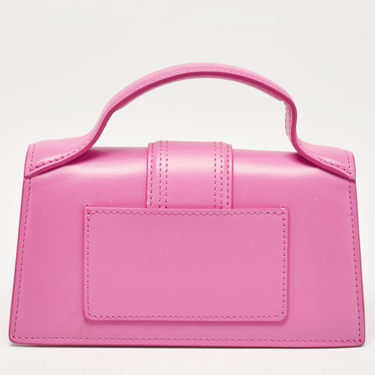 Pre Owned Jacquemus Pink Leather Le Bambino Top Handle Bag