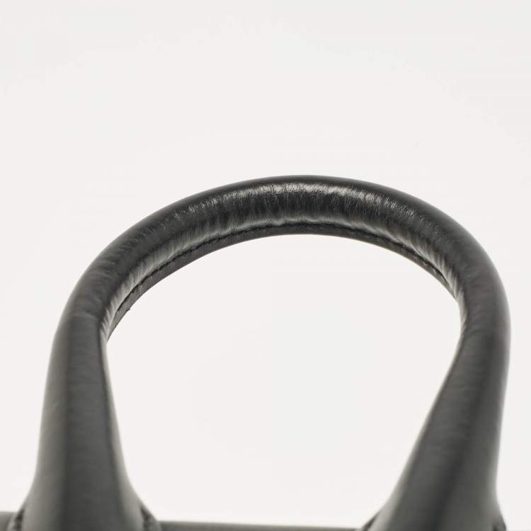 Pre Owned Jacquemus Black Leather Mini Le Chiquito Top Handle Bag